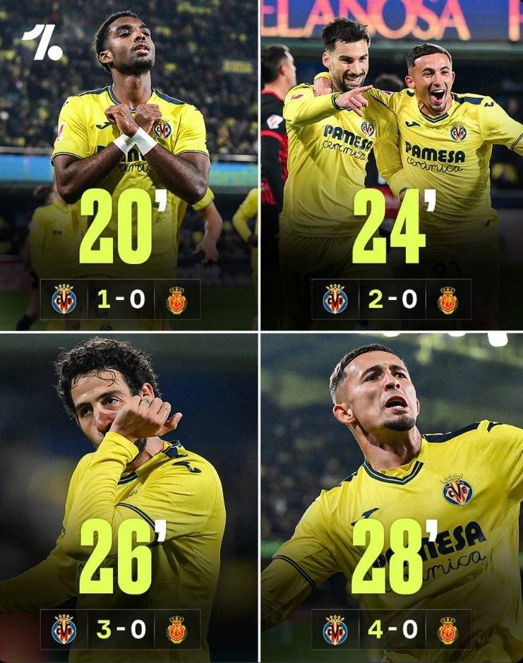 比利亚雷亚尔势如破竹,挥洒热血战力无穷 比利亚雷亚尔势如破竹,挥洒热血战力无穷